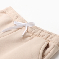 Брюки для девочки с начёсом MINAKU: Exclusive print, бежевые, Oversize рост 116 см Брюки для девочки с начёсом MINAKU: Exclusive print, бежевые, Oversize рост 116 см