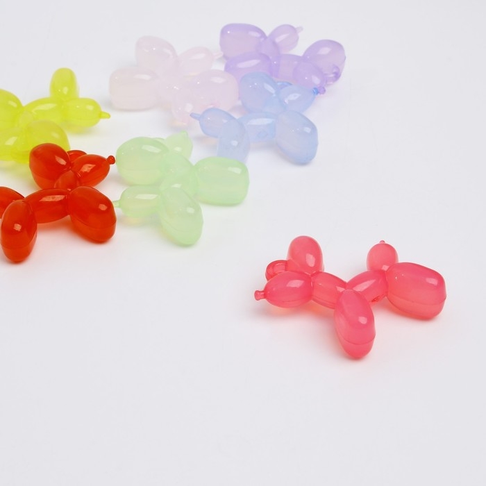 Подвеска &laquo;Собачка&raquo; воздушный шар, 3,3х3,4 см, набор 10 шт., цвет МИКС