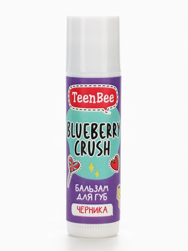 TeenBee Бальзам для губ с ароматом черники, 4 г