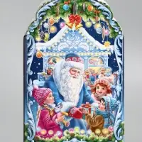 Подарочная коробка новогодняя &laquo;Новогодняя карусель&raquo;, фигурная, 160&times;75&times;260 см