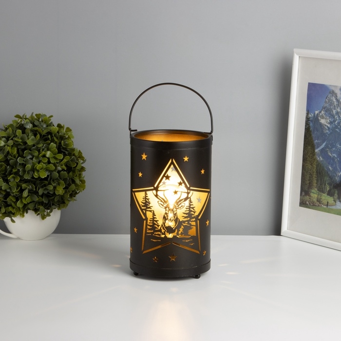 Светильник "Ночные звезды" LED 3хААА черный 12х12х20,5см