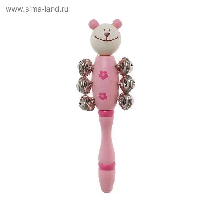 Погремушка с бубенцами "Животные", МИКС