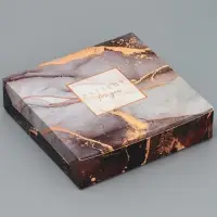Кондитерская упаковка, коробка Present for you, 14 х 14 х 3,5 см