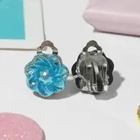 Серьги клипсы детские Выбражулька &laquo;Блестящие цветы&raquo;, миксы