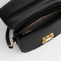 Сумка женская на клапане, TEXTURA, маленький размер, цвет чёрный Сумка женская на клапане, TEXTURA, маленький размер, цвет чёрный