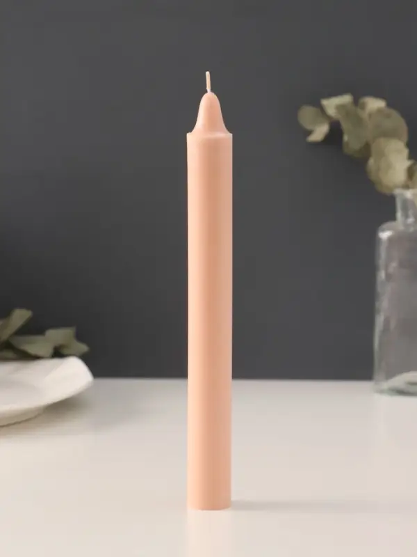 Ароматическая свеча парафиновая хозяйственная, 2.4&times;21 см, 80 г, ваниль