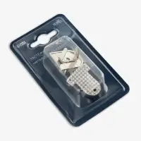 Застёжка для сумки TEIRA, металлическая, 19.5 г, 3.3&times;2.5 см, цвет серебряный