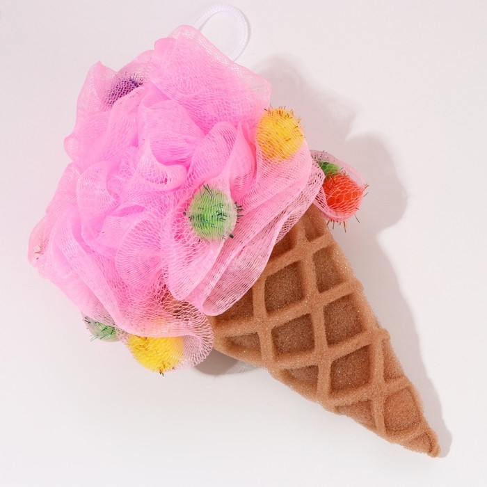 Подарочный набор косметики &laquo;Сладкая жизнь&raquo;: гель для душа 300 мл и мочалка, ЧИСТОЕ СЧАСТЬЕ