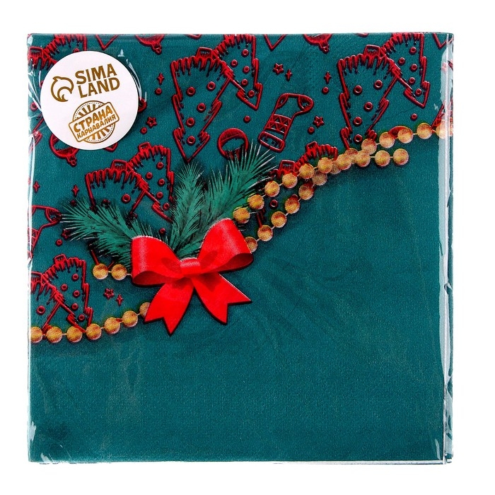 Салфетки бумажные &laquo;Новогодние&raquo;, 33 &times; 33 см, набор, 20 шт