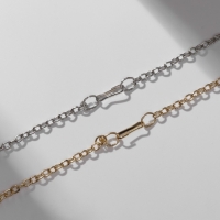 Кулоны &laquo;Неразлучники&raquo; сердца с шипами, цвет серебряно-золотой, 45 см