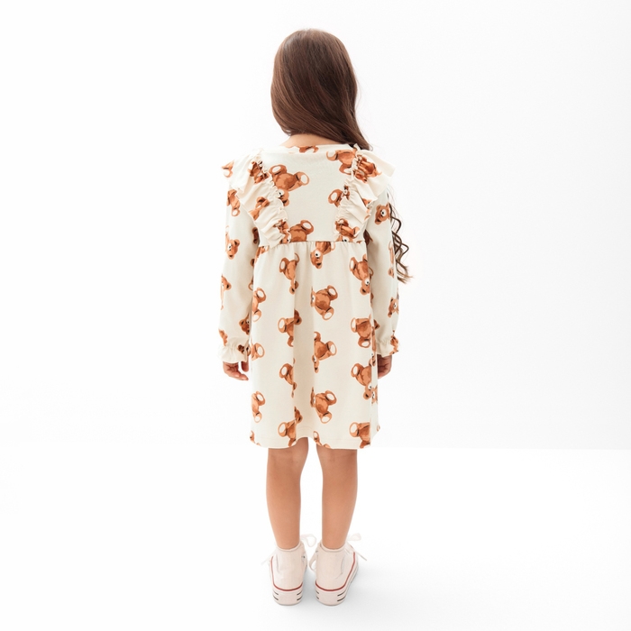 Платье детское с рюшами KAFTAN Платье детское с рюшами KAFTAN "Мишки" р.34 (122-128)