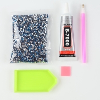 Алмазная мозаика на фигурке с полным заполнением &laquo;Медведь&raquo;, синий