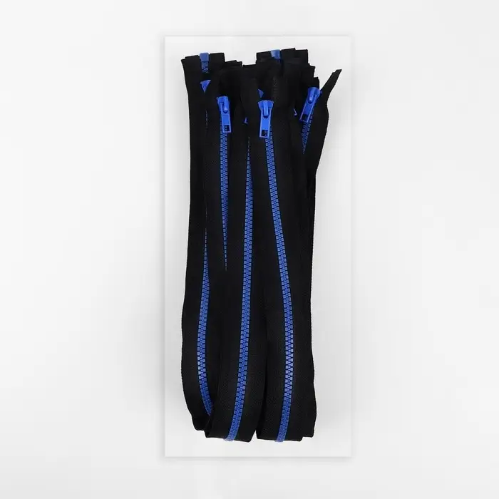 Молния &laquo;Трактор&raquo;, №5, разъёмная, замок автомат, 60 см, чёрная, синяя