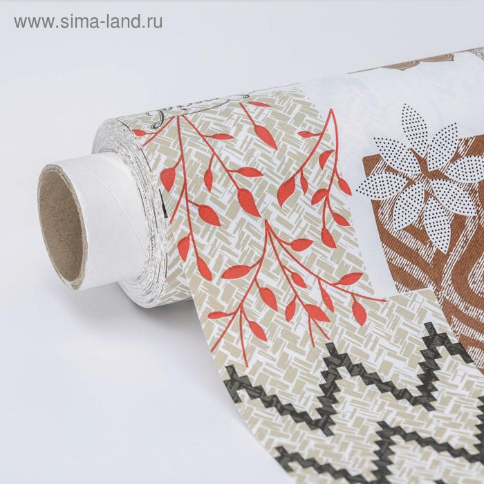 Клеёнка на стол &laquo;Изобилие&raquo;, на тканевой основе, ширина 137 см, рулон 20 метров, толщина 0,22 мм