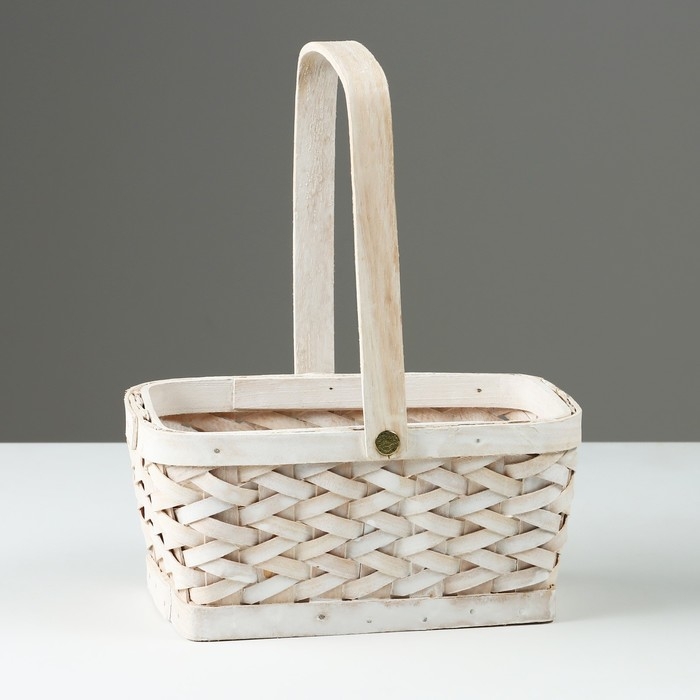 Корзина плетеная, 19,5 x 13 x H9,5/24 см, секвойя Корзина плетеная, 19,5 x 13 x H9,5/24 см, секвойя