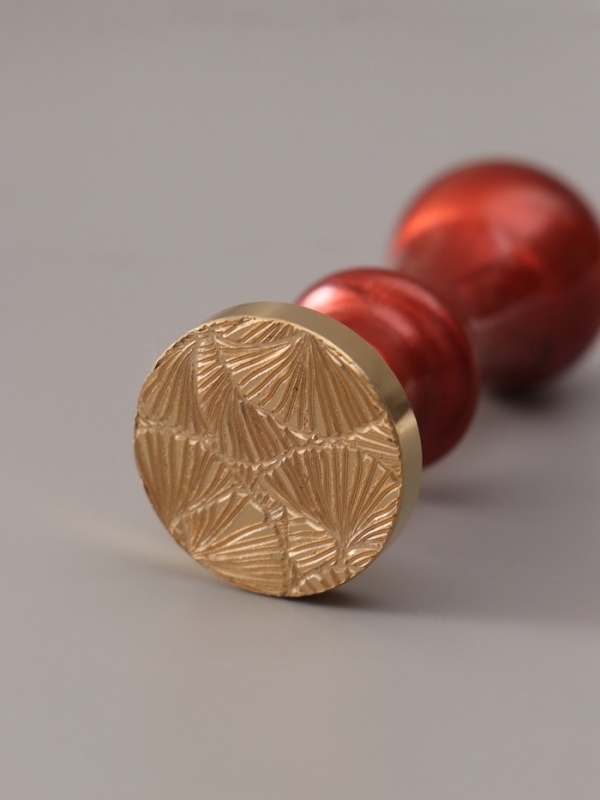 Печать для сургуча с пластиковой ручкой "Цветок веер" 6,3х2,5х2,5 см