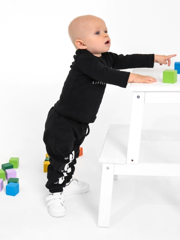 Лонгслив Крошка, Я Little Boss, рост 86-92 см, чёрный