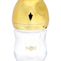 Бутылочка для кормления с наклейками &laquo;Я тут главный&raquo; от 0 мес., 150 мл., цвет золотой, M&B