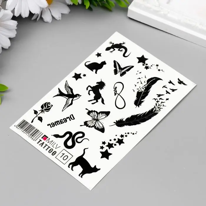 Татуировка на тело "Dreamer" 10х15 см