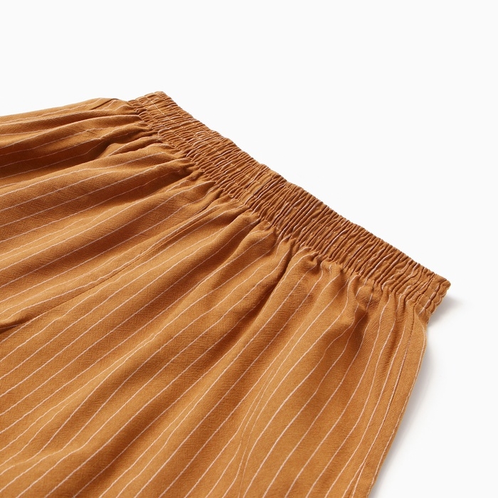 Пижама женская (рубашка и шорты) KAFTAN Пижама женская (рубашка и шорты) KAFTAN "Полоска" р.40-42, охра