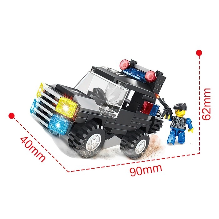 Конструктор Спецназ &laquo;Внедорожник&raquo;, 100 деталей