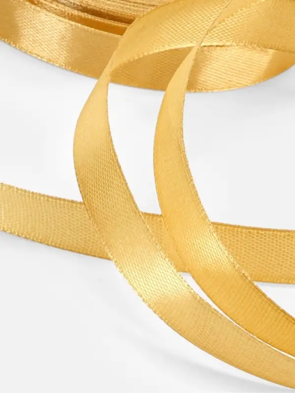 Лента атласная, 12 мм, 23&plusmn;1 м, золотисто-бежевая №186