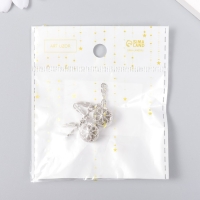 Бусина для творчества металл "Ловец снов с сердцем" серебро 1х2,8 см