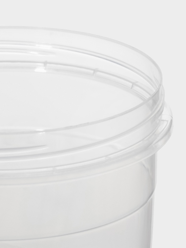 Банка для хранения продуктов, 1 л, пластик, прозрачная, крышка МИКС