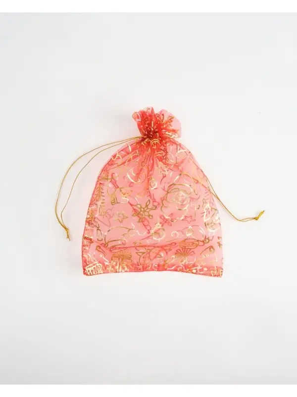 Мешочек подарочный органза &laquo;С Новым годом!&raquo;, 16 &times; 24 см