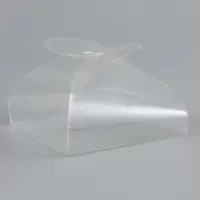 Складная прозрачная коробка из PVC, для упаковки подарков, 6.3&times;6.3&times;4 см