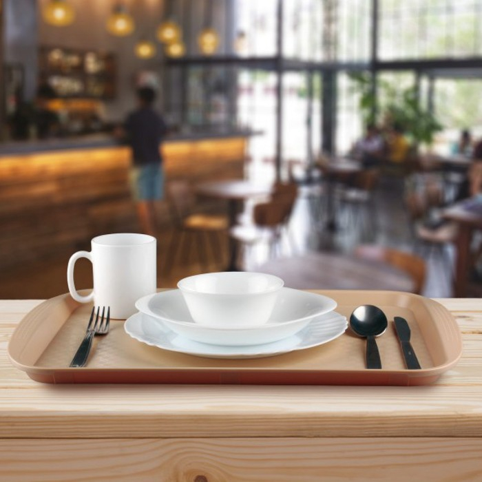 Поднос, 52,5&times;32,5 см, цвет коричневый