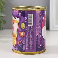 Подарочные носки в банке &laquo;Крутой девчонке&raquo;, (внутри носки женские, цвет белый)