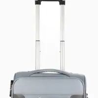 Чемодан 20",Текст,36*25*58,отд на молнии,1 нар/карм, увелич,код замок,4 колеса, т.серый