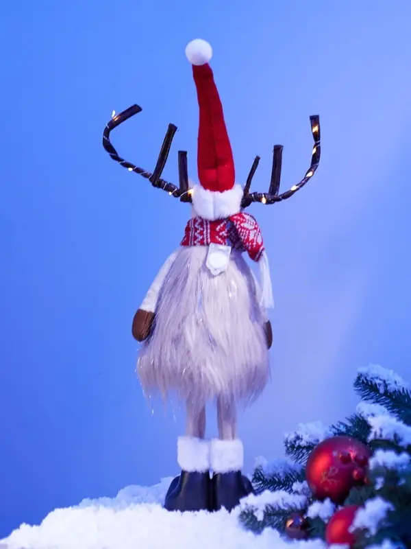 Фигура текстиль &laquo;Новогодний лосик&raquo; 58 см, 10 LED, от батареек CR2032&times;1, свечение тёплое белое