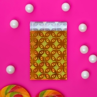 Пакет подарочный голографический с липкой лентой, "Шарм" МИКС 7,5x12+2 см  набор 50шт