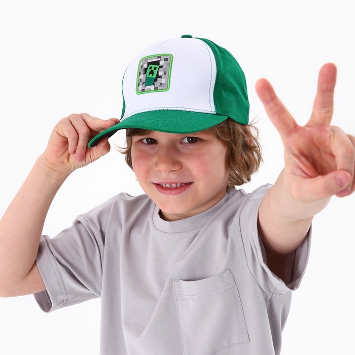 Кепка детская для мальчика &laquo;Игра&raquo;, цвет зелёный, р-р 52-54, 5-7 лет