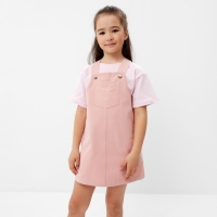 Сарафан джинсовый KAFTAN р. 34 (122-128), розовый Сарафан джинсовый KAFTAN р. 34 (122-128), розовый