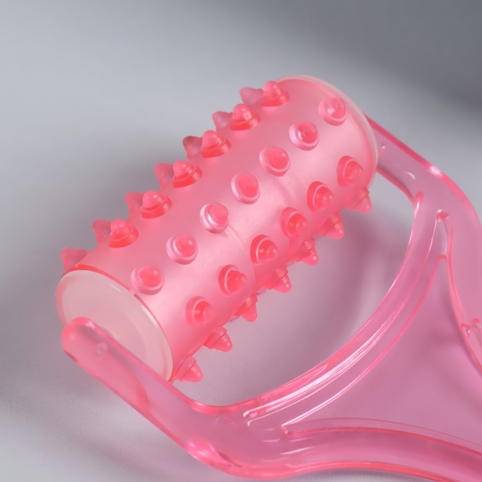 Массажёр - роллер, с шипами, 19 &times; 9 &times; 3,5 см, универсальный, цвет МИКС