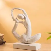 Сувенир "Йога" дерево 25х10х35 см, цв. белый