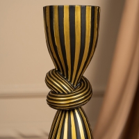 Подсвечник для одной свечи &laquo;Узел&raquo;, цвет черно-золотой 29,5 х 7,5 х 7,5 см