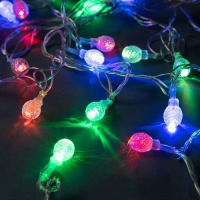 Гирлянда &laquo;Нить&raquo; 5 м с насадками &laquo;Фонарики&raquo;, IP20, прозрачная нить, 20 LED, свечение мульти (RG/RB), мигание, 220 В