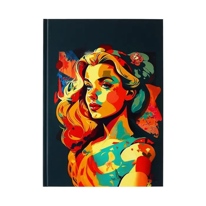 Колледж-тетрадь в твердой обложке 7БЦ, А4, 120 листов, Девушка. Арт, блок в клетку, матовая ламинация, ВЫБОРОЧНЫЙ ЛАК