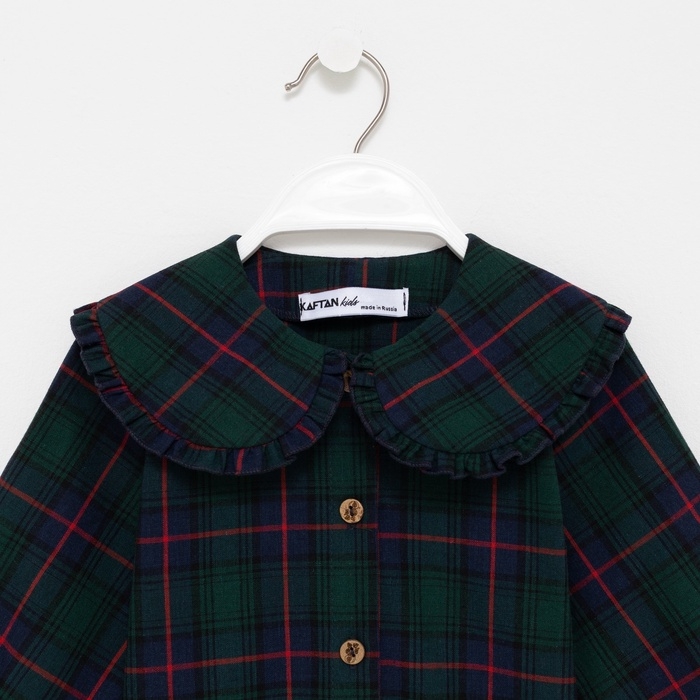Рубашка для девочки KAFTAN "Клетка", р. 30 (98-104 см)