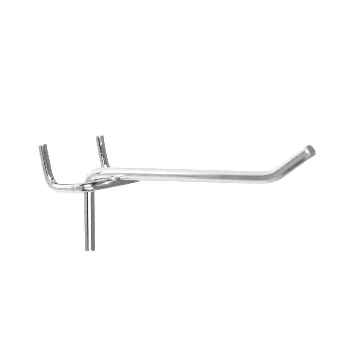 Крючок одинарный для металлической перфорированной панели, d=4 мм, L=10 см, шаг 25 мм