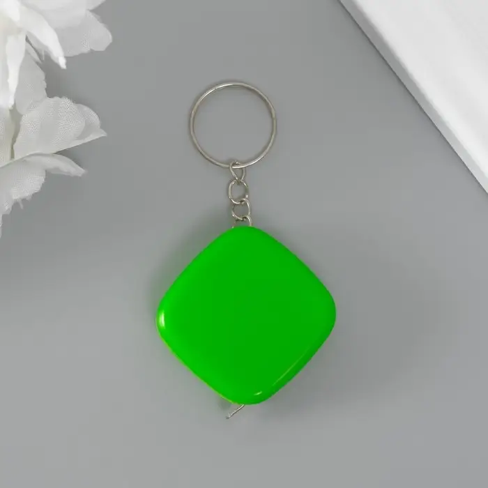 Рулетка-брелок для ключей на кольце &laquo;Эксперт&raquo;, 1 метр, 3.5&times;3.5 см, МИКС