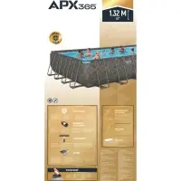 Бассейн каркасный Power Steel 956 х 488 х 132 см (фильтр-насос,лестница,тент) 561KJ