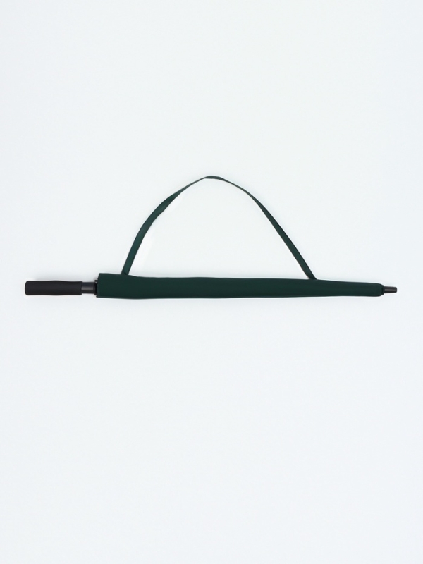 Зонт-трость п/авт R60/70 8сп эпонж В/У ОДНОТОН прямая ручка поролон зеленый пакет