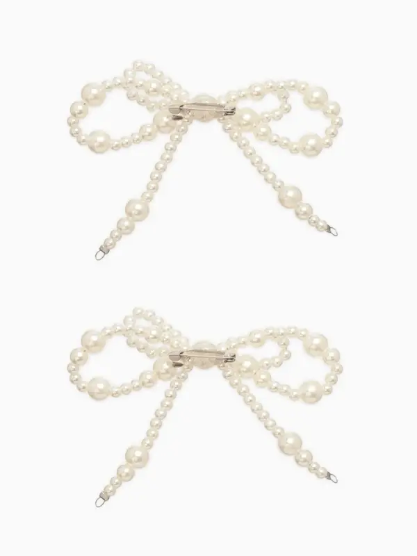 Обвес на штаны "Бантики", цвет белый в серебре