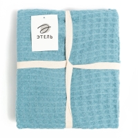 Набор для бани и ванной Этель &laquo;Вафля&raquo; полотенце 70*140 см+чалма 21*25 см, цв.синий