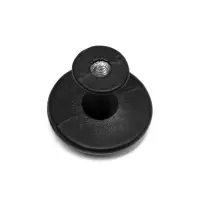 Ручка-кнопка ТУНДРА РК118BL, d=30 мм, черная